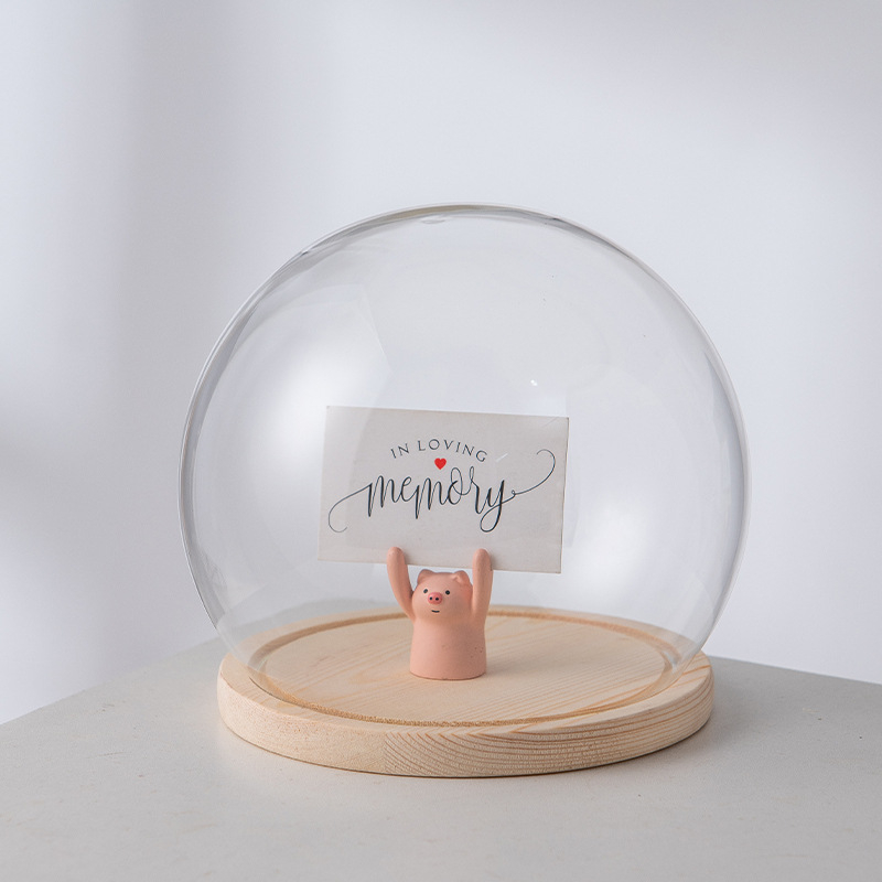 Kruhový sklenený kryt na domáce dekorácie; moderný minimalistický štýl, kryt na výstavu figúriek, krištáľové guličky, stavebné bloky a ozdoby na torty