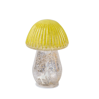 Sklenená lampa tvaru huby pre spálňu, dekoratívne nočné svetlo, darček pre chlapcov aj dievčatá