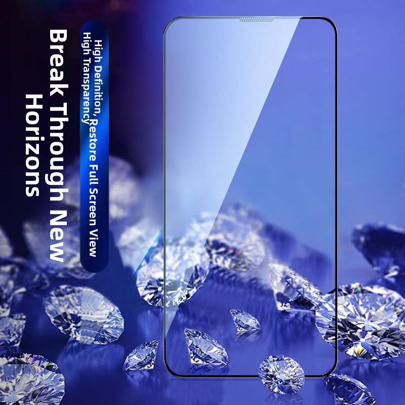 HD tvrdené sklo s celoobrazovkovou ochranou, integrovaná sieť proti prachu, sieťotlač (silk screen), pre iPhone 11–14 sériu