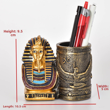 Držiak na pero s motívom egyptského faraóna, moderný stolný doplnok a darček pre učiteľa