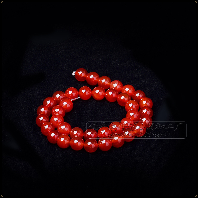 Crvene brazilske ahat kuglice, labave, okrugle 2-20 mm, za DIY nakit