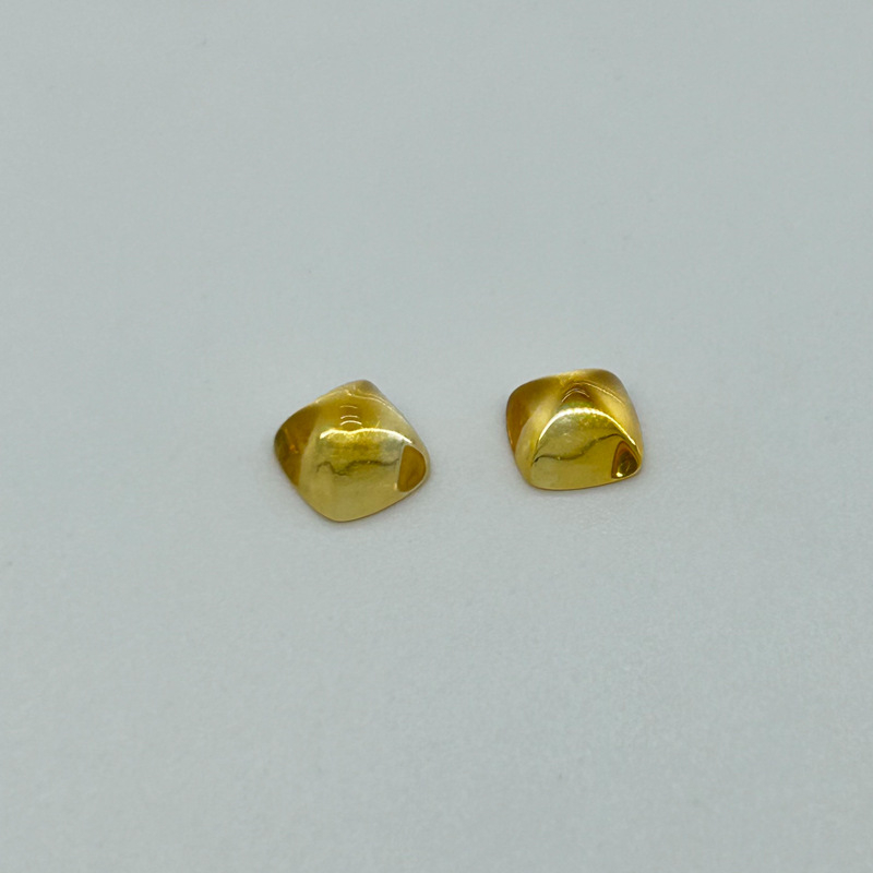 Braziliai citrin, cukortorony alakú, 6×6 mm, gyűrűhöz és medálhoz, természetes kő, félkész