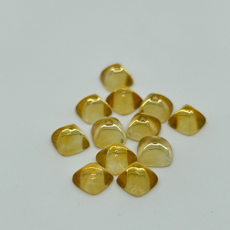 Braziliai citrin, cukortorony alakú, 6×6 mm, gyűrűhöz és medálhoz, természetes kő, félkész