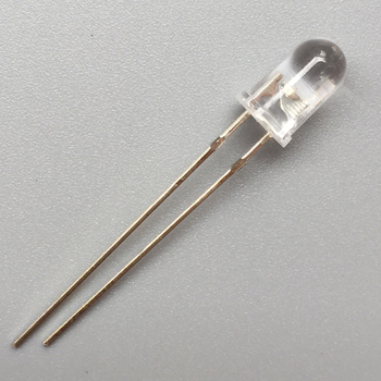 F5MM kerek fejű piros LED-dióda, rövid lábú, nagy fényerő jelző