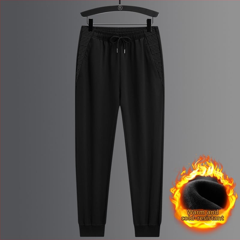 L-8X Pantaloni sport mari, croială lejeră, manșetă la gleznă, mărime mare, casual, unisex, culoare solidă