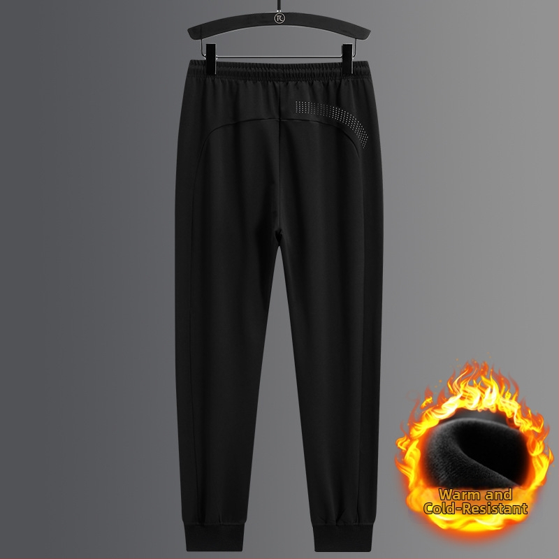 L-8X Pantaloni sport mari, croială lejeră, manșetă la gleznă, mărime mare, casual, unisex, culoare solidă