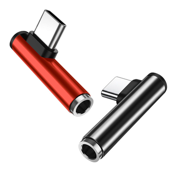 Type-C audio adaptér, pravouhlý, kábel pre slúchadlá s 3,5 mm, viacúčelový dátový kábel