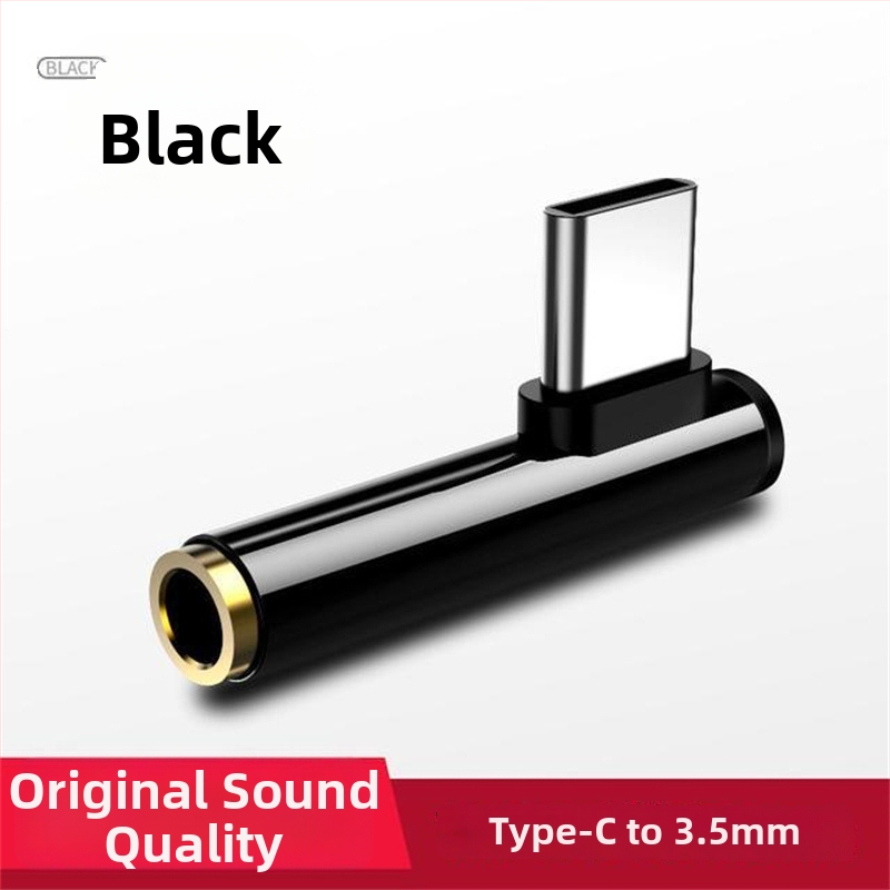 Type-C audio adaptér, pravouhlý, kábel pre slúchadlá s 3,5 mm, viacúčelový dátový kábel