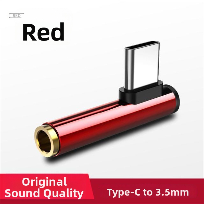 Type-C audio adaptér, pravouhlý, kábel pre slúchadlá s 3,5 mm, viacúčelový dátový kábel