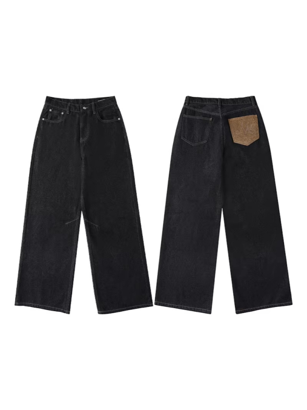 Lkmt Traperice od denima - američkog stila Cleanfit, A-type raw denim, unisex, baggy kroj, ravne nogavice
