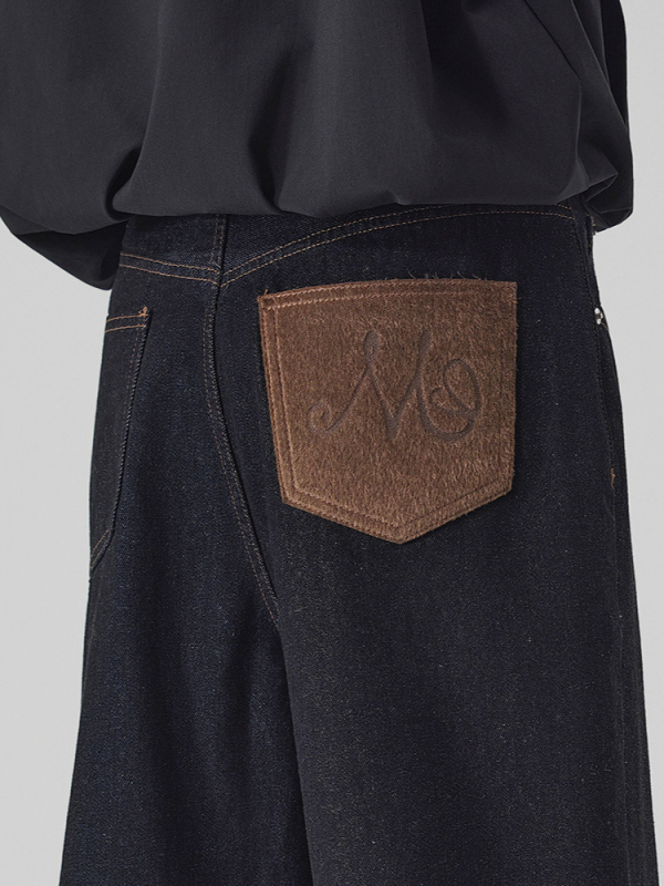 Lkmt Traperice od denima - američkog stila Cleanfit, A-type raw denim, unisex, baggy kroj, ravne nogavice