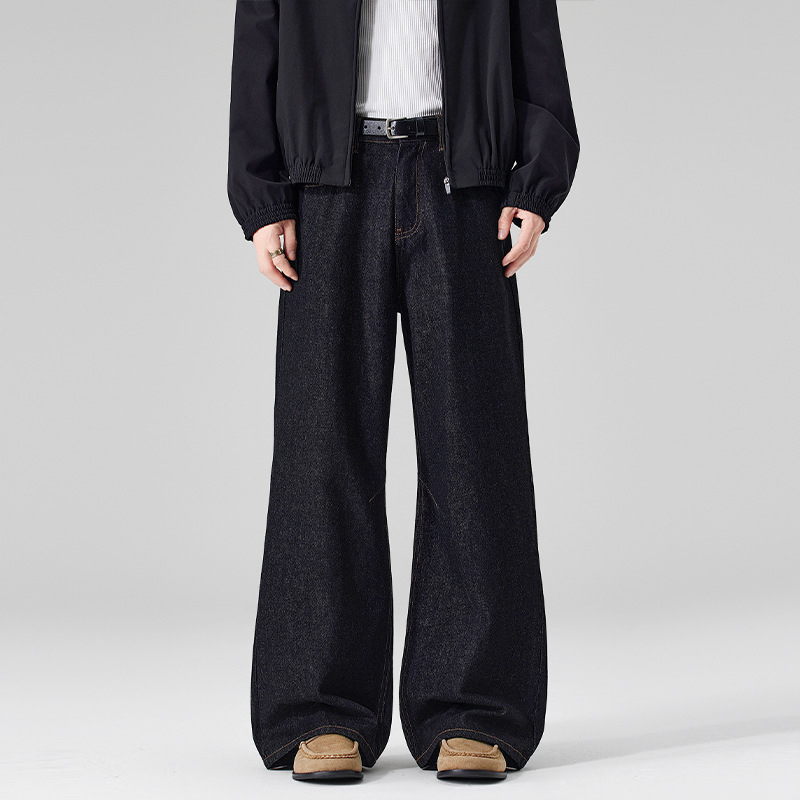 Lkmt Traperice od denima - američkog stila Cleanfit, A-type raw denim, unisex, baggy kroj, ravne nogavice