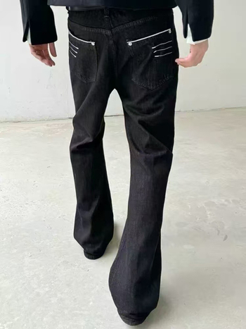 Blaexit Muške traperice od sirovog denima, četiri vlakna, uski kroj, straight slim, Cleanfit