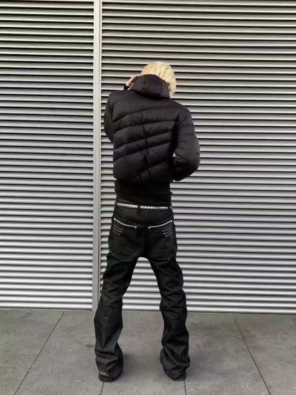 Blaexit Muške traperice od sirovog denima, četiri vlakna, uski kroj, straight slim, Cleanfit