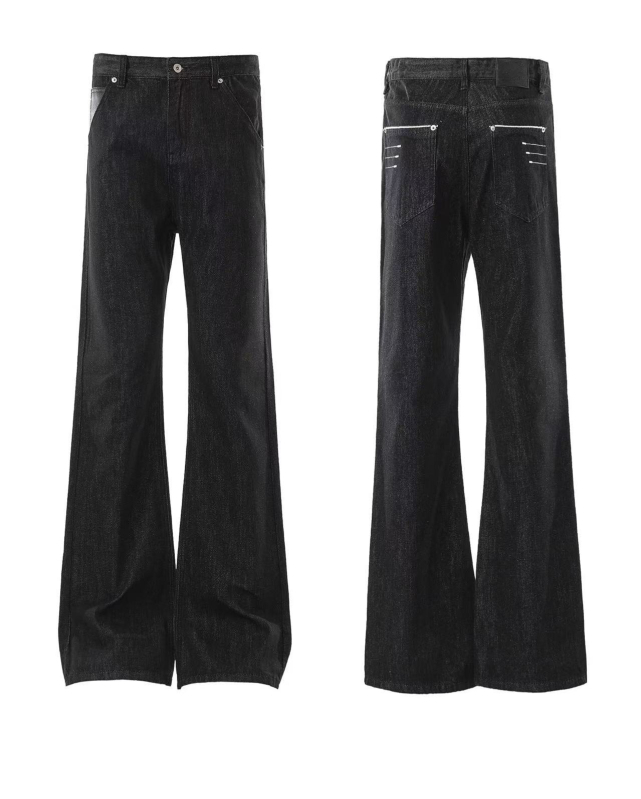 Blaexit Muške traperice od sirovog denima, četiri vlakna, uski kroj, straight slim, Cleanfit