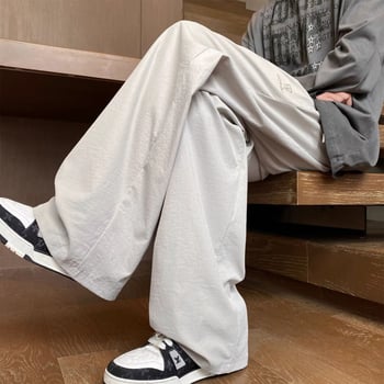 Pantaloni cargo masculini, largi, vară, uscare rapidă, denim casual sport, croială dreaptă, mărime plus