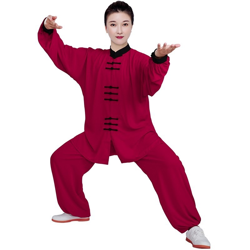 Little and Hill Tai Chi trenirka za odrasle, unisex, crvena, vrhunska kvaliteta za natjecanja i nastupe, proljeće–jesen