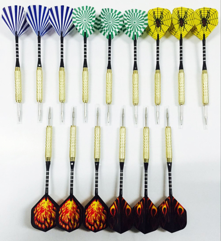 Darts set, 18 g aluminijska legura, aluminijski šaft, metalne letke, 15 komada