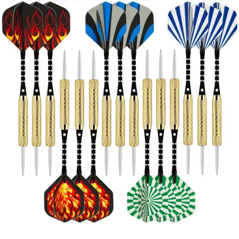 Darts set, 18 g aluminijska legura, aluminijski šaft, metalne letke, 15 komada