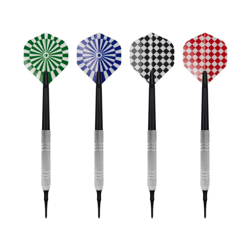 Set sigurnosnih dart igala od 14 g, 12 igala za darts + 100 mekih gumastih vrhova, kutija od Kraft papira