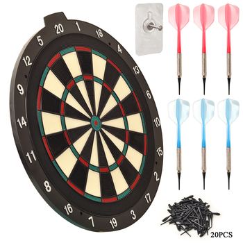 Dongye 18-inčni mekani dartboard s plastičnim vrhovima, uključuje 6 šipki