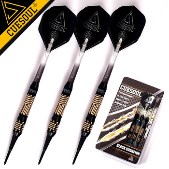 CUESOUL Q Crna Serija Škorpion Darts Set s Mekim Vrhovima, 18 g