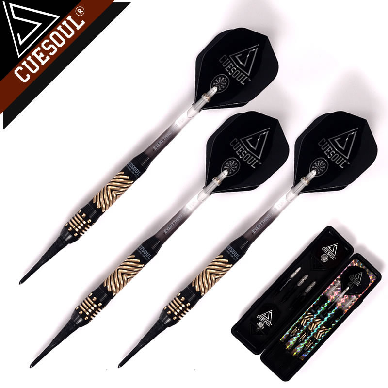 CUESOUL Q Crna Serija Škorpion Darts Set s Mekim Vrhovima, 18 g