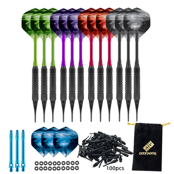 GOODARTS Knight Dart set, 12 darts s mekanim vrhom i 100 zamjenskih vrhova