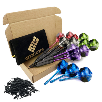 GOODARTS Knight Dart set, 12 darts s mekanim vrhom i 100 zamjenskih vrhova