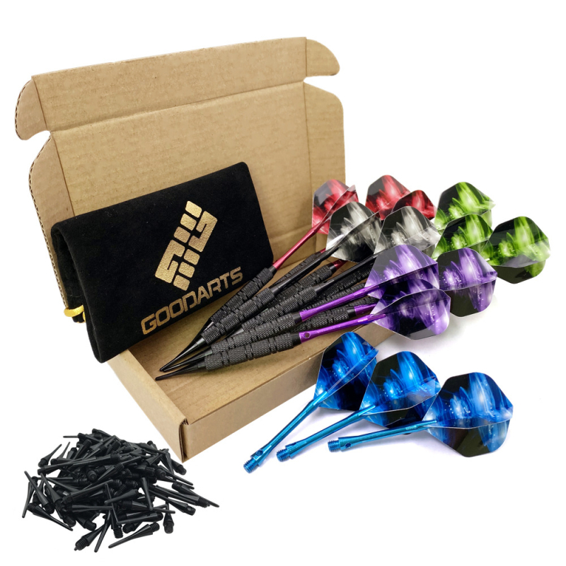 GOODARTS Knight Dart set, 12 darts s mekanim vrhom i 100 zamjenskih vrhova