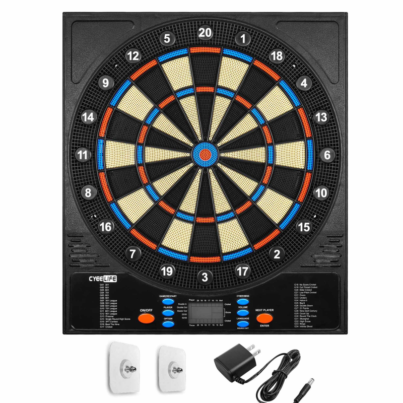 CyeeLife Elektronički set za dart s prikazom bodova i pločom za odrasle i djecu – siguran, zabavan i natjecateljski