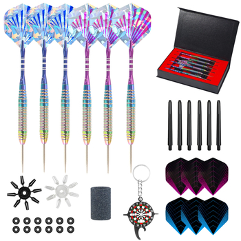 Jinhui Set od 6 darts-a s kutijom za pohranu, šareni dizajni