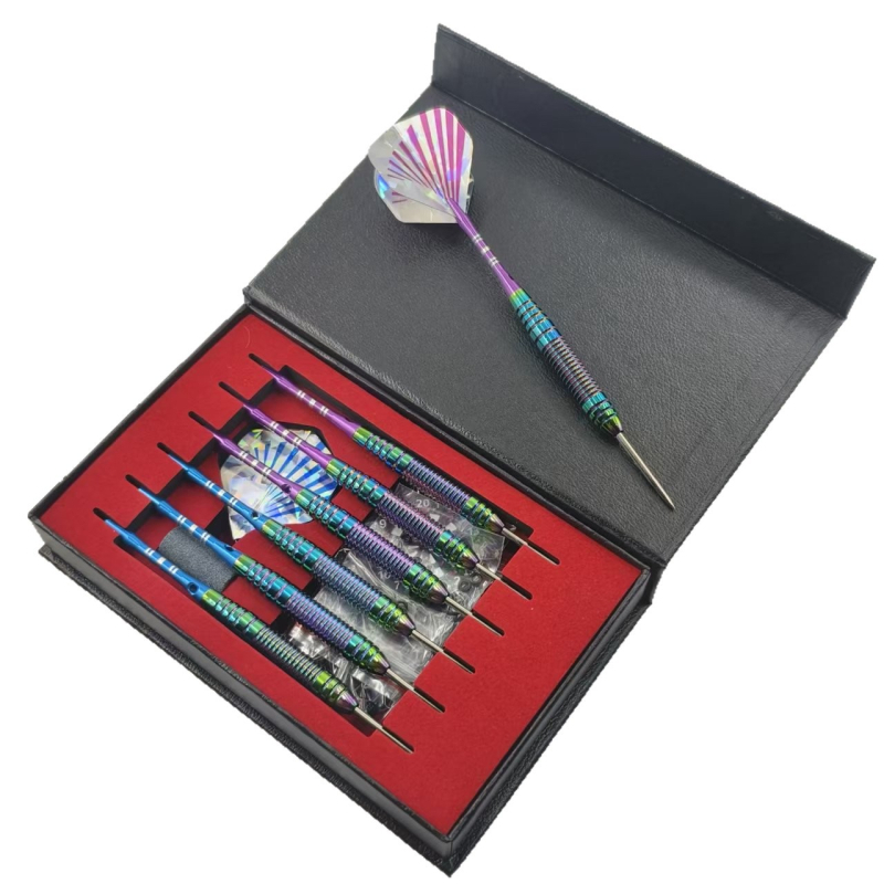 Jinhui Set od 6 darts-a s kutijom za pohranu, šareni dizajni
