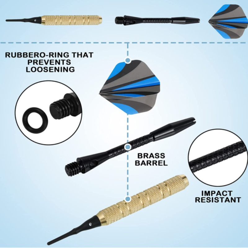 GOODARTS Set šaftova za darts, 12 kom., aluminijska legura