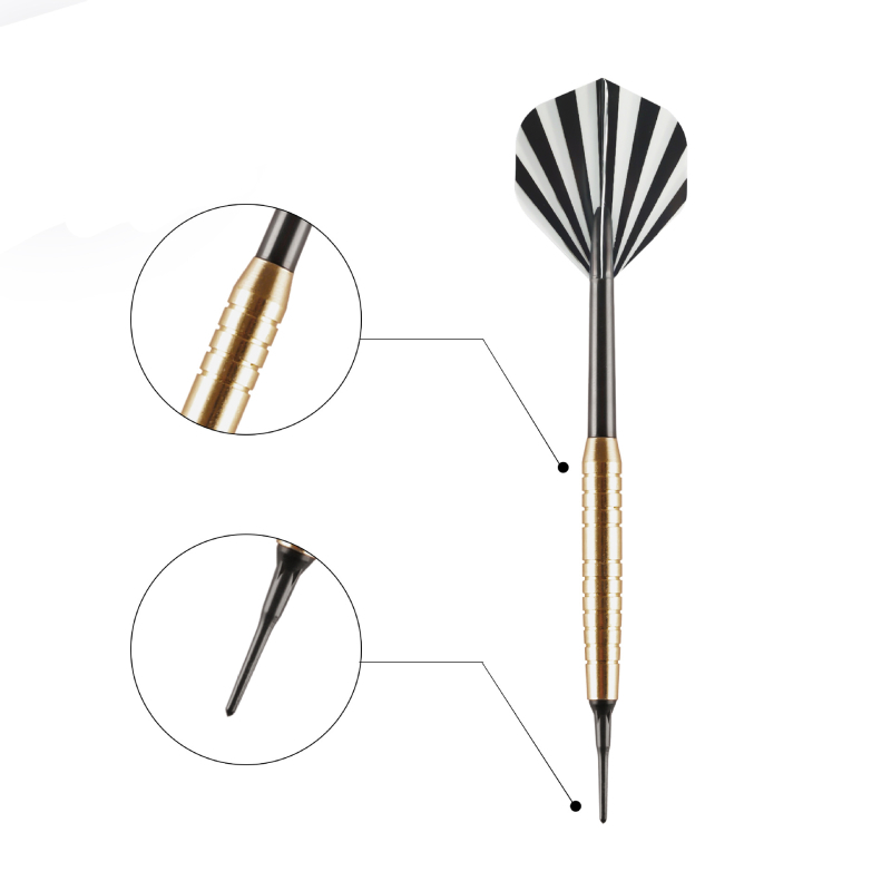 Set darts od mesinga 18 g i 20 g, s mekanim i tvrdim vrhovima, za unutarnju upotrebu, trening i natjecanja