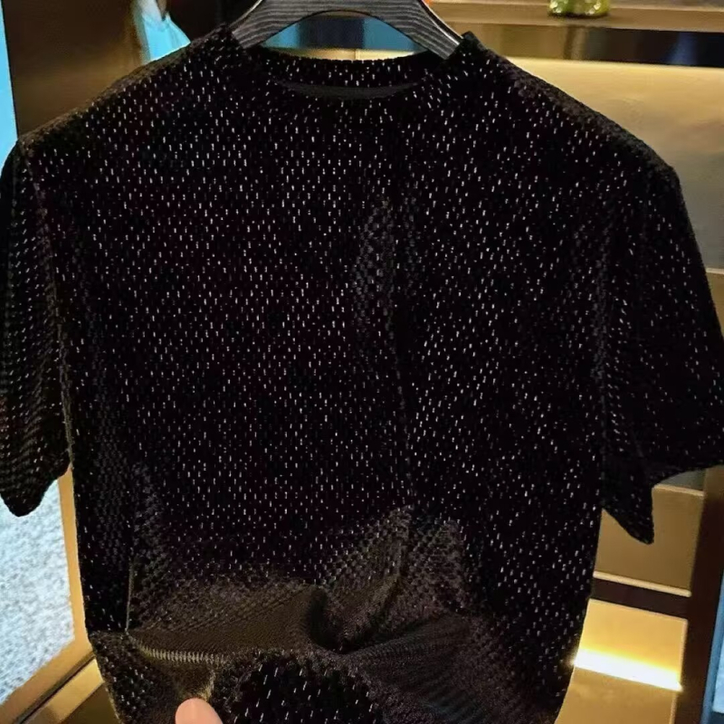 Tricou bărbați cu mânecă scurtă, guler rotund, vară 2026, stil european premium, casual și atractiv, modern și versatil, model nou