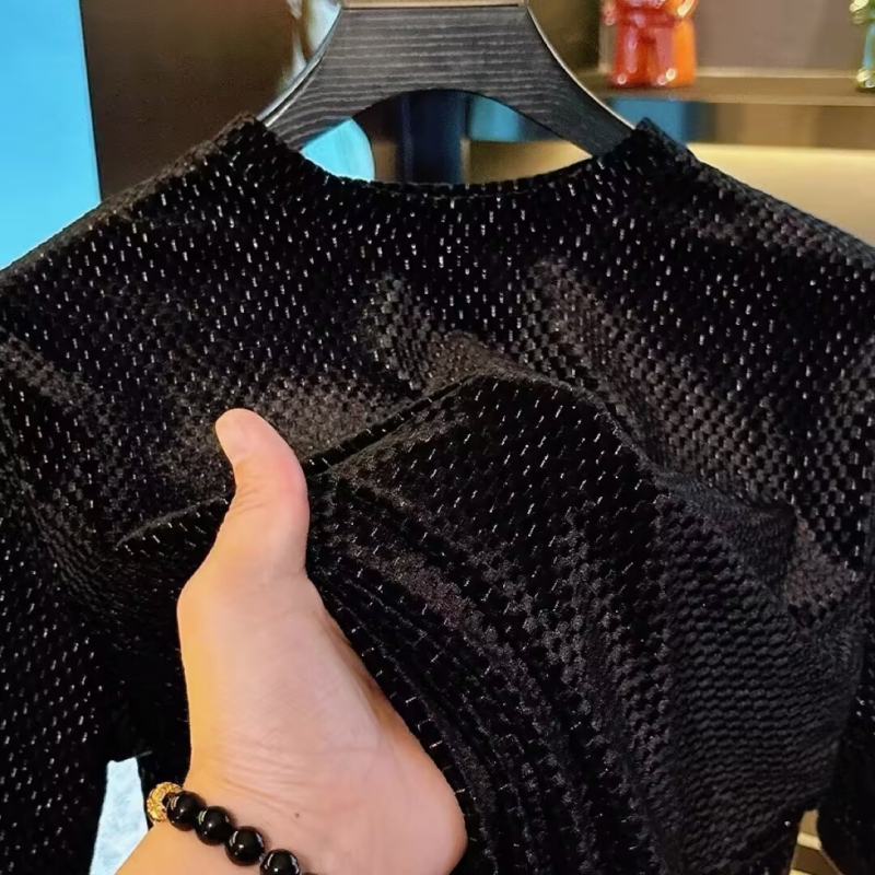Tricou bărbați cu mânecă scurtă, guler rotund, vară 2026, stil european premium, casual și atractiv, modern și versatil, model nou