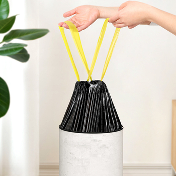 Bundy zosilnjene vreče za odpad s šnúrkou, za kuhinjo in kopalnico, velike plastične vrečke