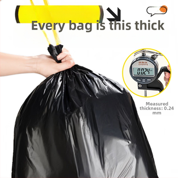 Bundy zosilnjene vreče za odpad s šnúrkou, za kuhinjo in kopalnico, velike plastične vrečke