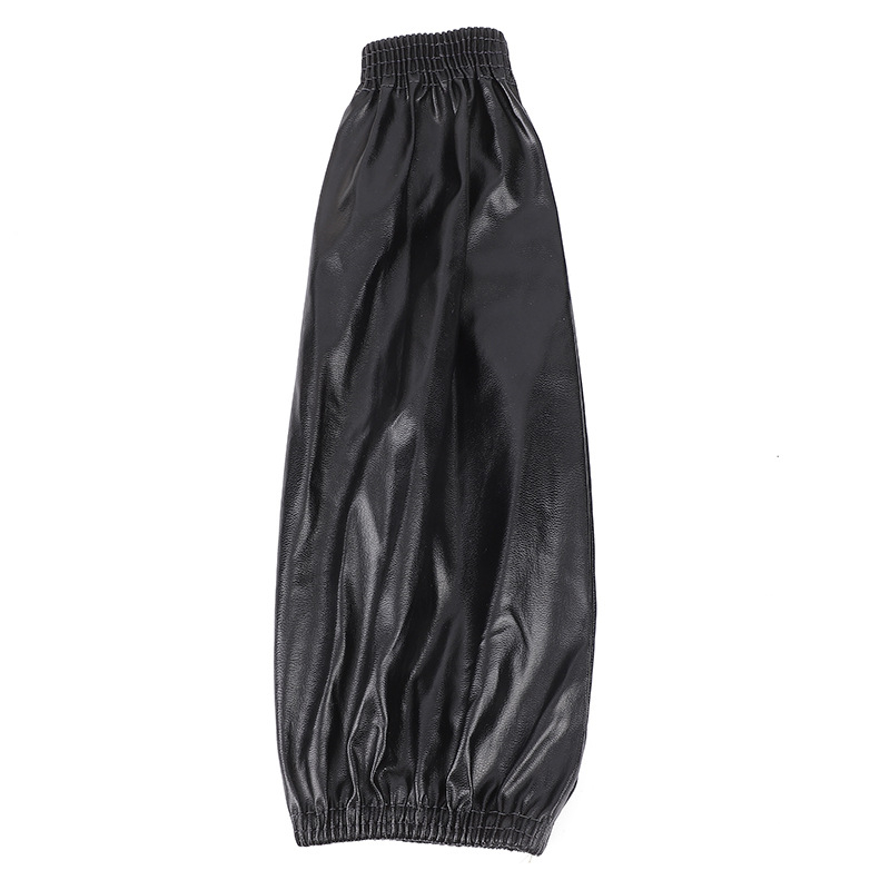 Nepremokavý PU kožený rukáv na kuchynské práce, unisex, odolný voči špine a olejom