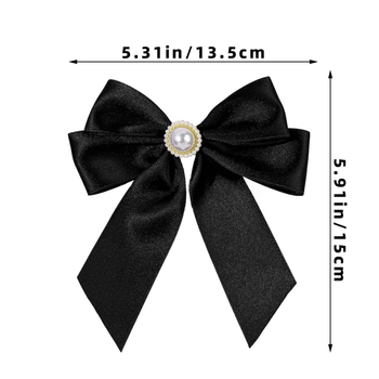 Női inghez készült masni formájú gallérdísz flitterekkel és gyöngyökkel, retro brit akadémiai stílus, elegáns