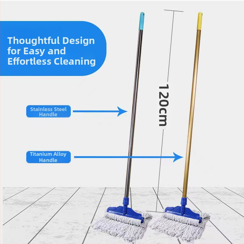 28 cm veľký mop z bavlneného vlákna, staromódny podlahový mop