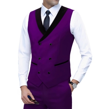 Ανδρικό γιλέκο κοστουμιού σε Slim Fit, χωρίς μανίκια, επίσημο γιλέκο, ευρωπαϊκό μέγεθος, μεγάλο
