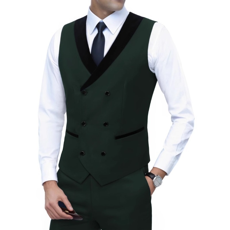Ανδρικό γιλέκο κοστουμιού σε Slim Fit, χωρίς μανίκια, επίσημο γιλέκο, ευρωπαϊκό μέγεθος, μεγάλο