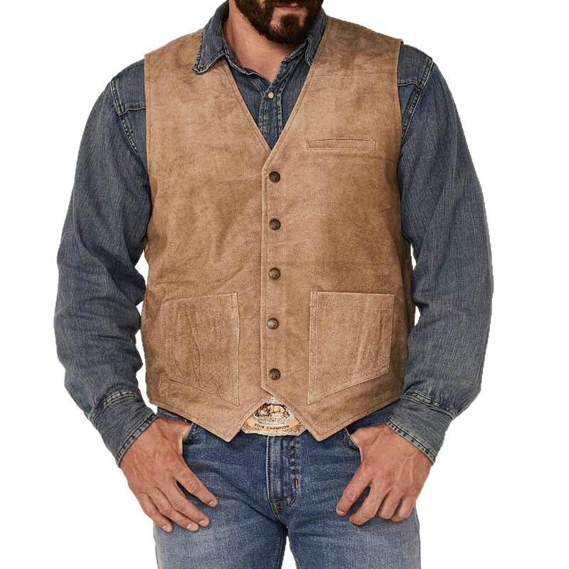 2026 Európai ihletésű, vintage, slim-fit férfi mellény egyszínű
