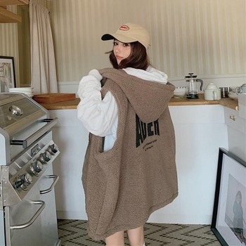 Ženska oversize mikina od chenille fleecea, kompozitnog materijala, plus size
