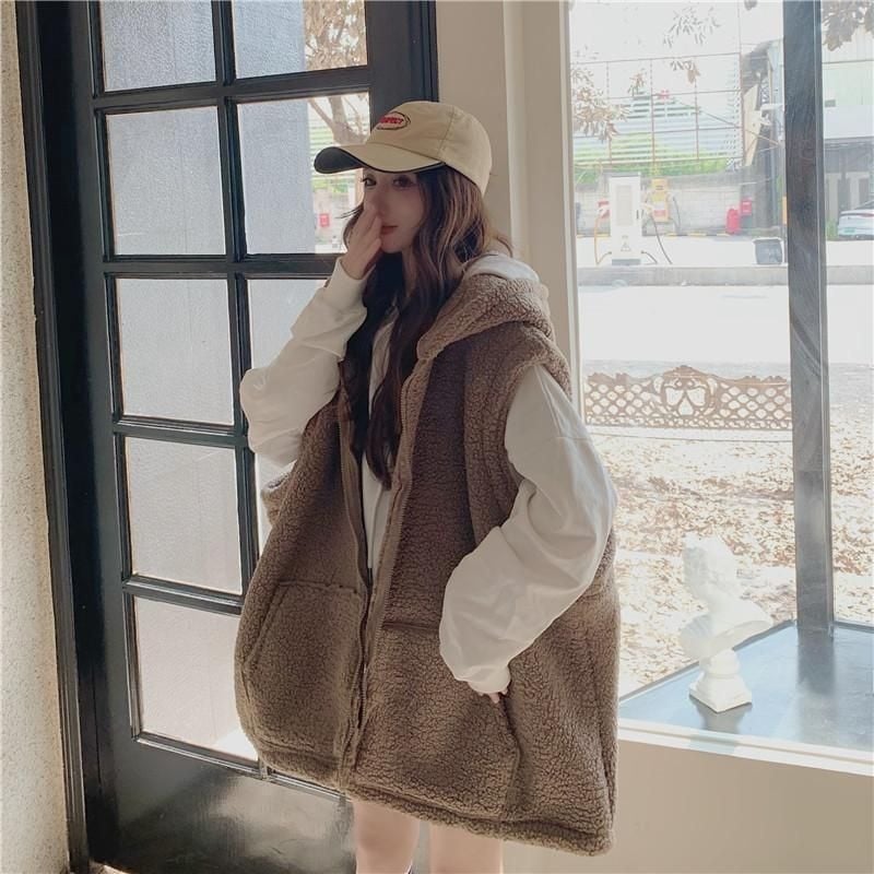Ženska oversize mikina od chenille fleecea, kompozitnog materijala, plus size