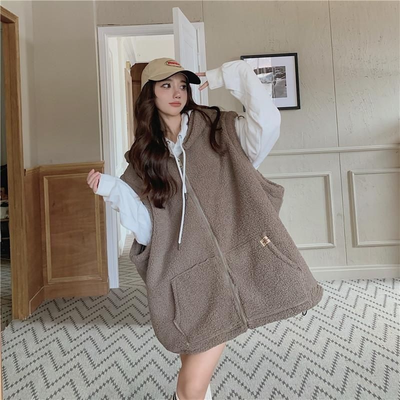 Ženska oversize mikina od chenille fleecea, kompozitnog materijala, plus size