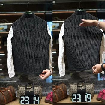 Magas minőségű őszi férfi mellény kínai stílusban búzaszem motívummal, vintage, ujjatlan