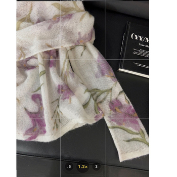 Ženska pletena majica s floralnim uzorkom i izloženim ramenom, francuski šarm, nježan i moderan proljetni osnovni komad